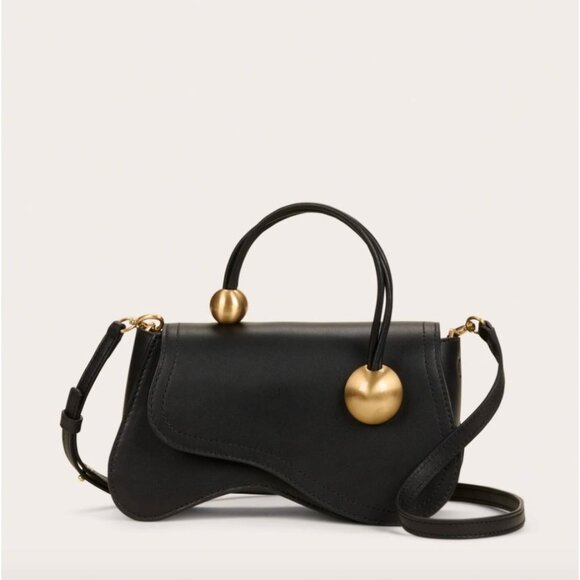 cult gaia Handbags - Cult Gaia $498 Kazia Crossbody in Black Wearable Abstract Art